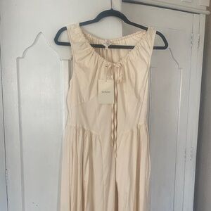 Bohme Cream Sleeveless Midi Dress